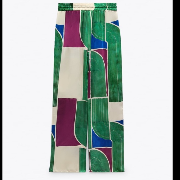 Zara Pants - Printed silk pants Limited Edition.